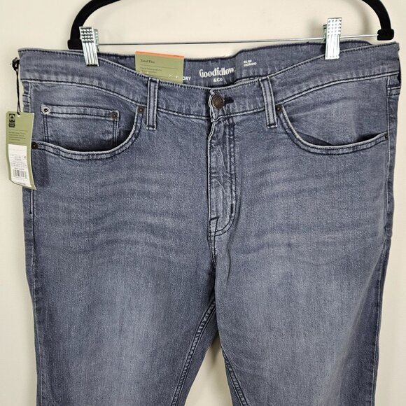 Goodfellow & Co Mens Slim Straight Fit Denim Blue Jeans W40 L32 Total Flex - Picture 3 of 9